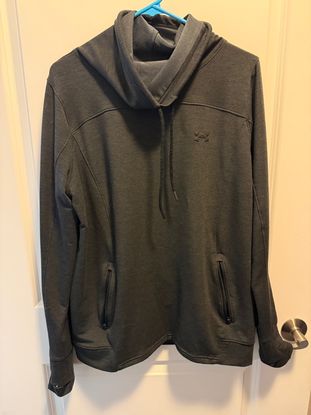 Under Armour Charcoal Gray Hooded Pullover